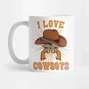 I Love Cowboys v6 Mug